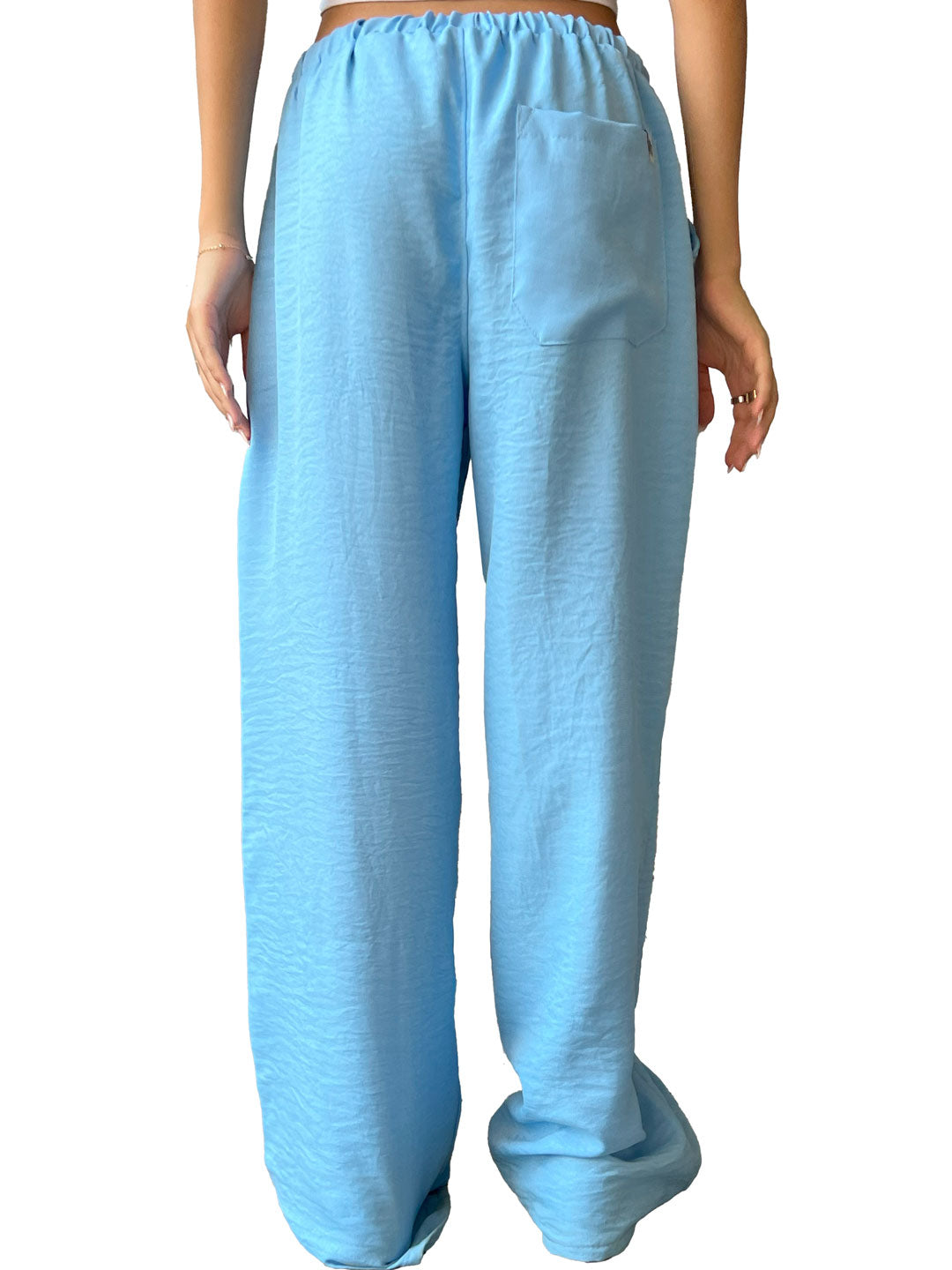 Baby Blue Baggy Linen Pants