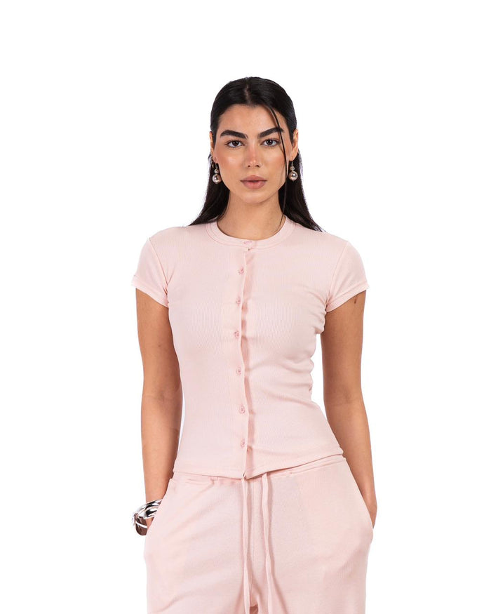 Short Sleeve buttons top - Simon